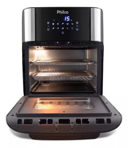 Fritadeira Air Fryer Oven Philco Pfr2200 4 Em 1 12l 1800w Cor Preta 110V - Imagem 4