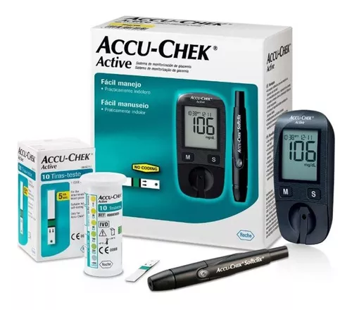 Aparelho De Medir Diabetes Accuchek Active Kit Completo - Imagem 4