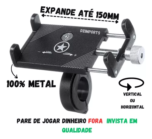 Suporte Celular Moto Aluminio Articulado Prova 360º Guidão - Imagem 2