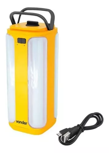 Lanterna Led Vonder Portátil Acampamento Luz Branco Frio Cor da lanterna Amarelo - Imagem 3