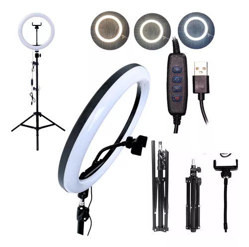 Ringlinght Led Luz Flash Estudio Profissional Com Tripe 210m - Imagem 2