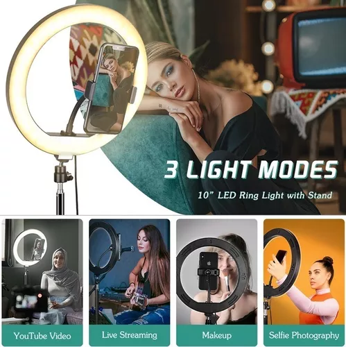 Kit Ring Light Luz Tripé Microfone Wireless Sem Fio iPhone - Imagem 2
