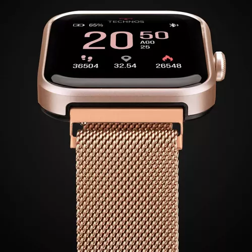 Relógio Digital Smartwatch Technos Connect Max Rose Gold Bh Cor da caixa Rosa Cor da pulseira Preto e Rosa Cor do bisel Rosa Desenho da pulseira mesh - Imagem 4