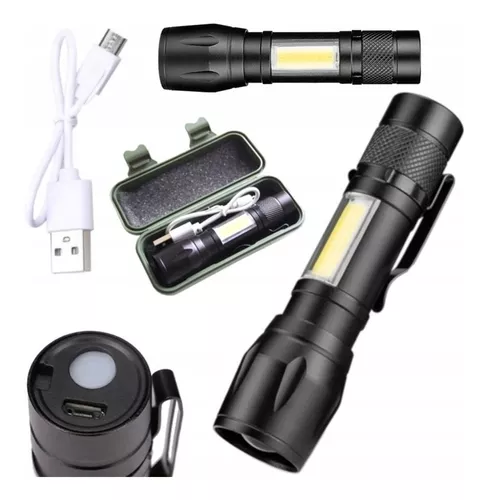 Mini Lanterna Tática Led Usb Recarregável Profissional - Imagem 2
